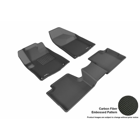 U-Ace 3D Maxpider All 2 Row Custom Fit Kagu Black Floor Mat for 2014-2016 Jeep Cherokee Models L1JP01001509